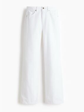 H&M White Wide-Leg Jeans